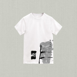 林夕筆風｜全棉T-Shirt｜黑擇明｜01｜White